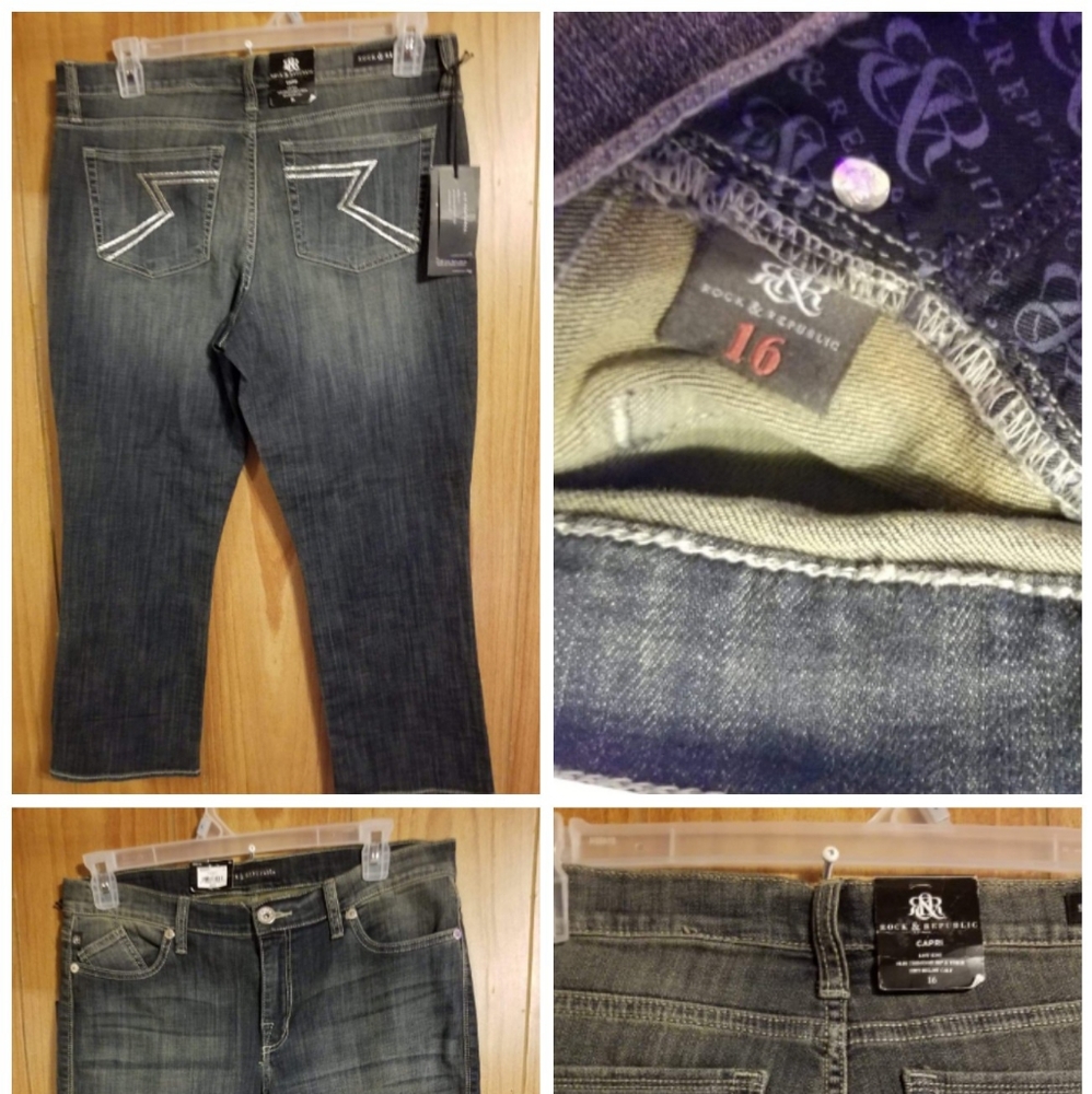 Rock Republic Capri's New With Tags Size 16